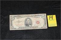1963 $5.00 Red Note