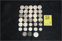 (33) Nickles Dimes Some Silver
