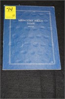 (69) Mercury Dimes In Book