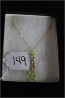 14k Necklace With Dangle Beads