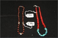 (2) Necklaces With Sterling Clasps