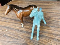 2 horse figures -Brown one Royal Doulton