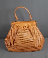 Lockheart Brown Leather Purse/ Handbag