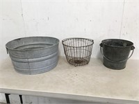 Antique Pales and Baskets