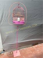 Antique pink birdcage