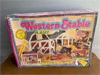 Western stable toy playset