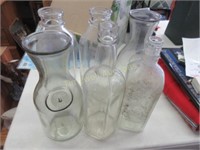 Milk bottles and wine decanters