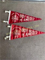 Vintage Boy Scouts of America banner flags