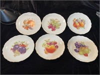 SET OF 6 FRUIT THEME PLATES