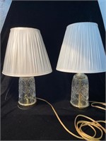 PAIR OF CRYSTAL BEDROOM LAMPS