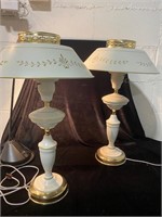 PAIR OF METAL TABLE LAMPS