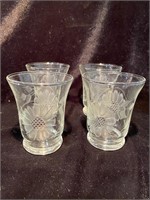 SET OF 4 CORNFLOWER JUICE GLASSES