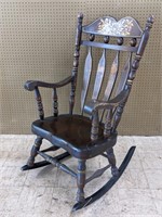 Vintage Tavern Stenciled Rocking Chair