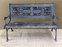 Cast Iron & Wood Outdoor Bench