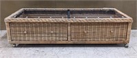 Rattan Daybed with Storage Drawers