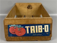Vintage Trib-o Vegetable Wooden Crate
