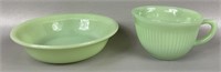 Vintage Fire King Jadeite Bowl and Cup
