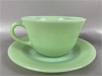 Vintage Jadeite Cup and Saucer