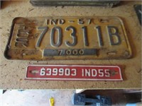 1950's indiana license plates