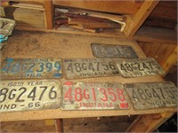 1960's indiana license plates