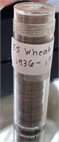 55 Wheat Back Pennies (1936-1058)
