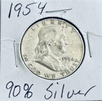 1954 SILVER Franklin Half Dollar