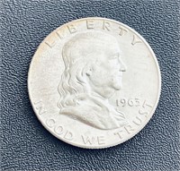 1963 SILVER Franklin Half Dollar.