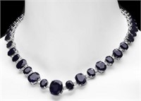 $63935 - 165.85cts Blue Sapphire & Diamond 14k