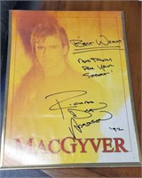 SIGNED MACGYVER POSTER  18" X 24"