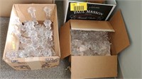 2 BOXES CLEAR GLASS CANDLEHOLDERS