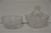 Crystal Handled Basket w/ Crystal Bowl