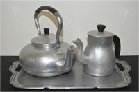 Pair of Teapots w/ Tray