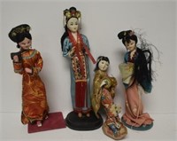 4 Oriental Dolls