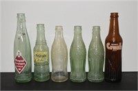 6 Vintage Soda Bottles
