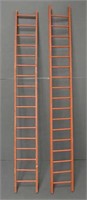Pair of Small Orange Decorative Ladders