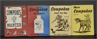4 Vintage Cowpokes Cartoon Books