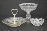Glass Compote w/ 2 Bowls