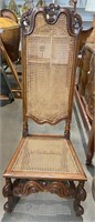 Antique Oak Barley Twist Cane Chair