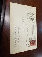 Vintage Post Card With A stamp Of Norway