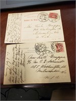 Vintage 2 Post Cards With A Stamp Of Norway