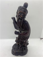 Vtg Asian Japanese Happy Old Man Carving Priest