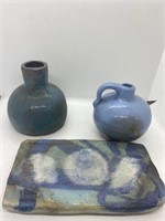 Vintage 2 Ceramic Pots Decor Vases &soap dish