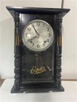 Vtg Wood Wall Clock Crownfan N.H.T. Regulator