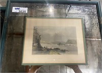 Vintage Lot of 2 Engraving Print By W.H. Bartlett