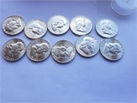 USA 1961 Franklin silver coins 1/2$