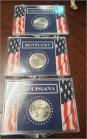 USA Commemorative Gallery 3 Mint Quarters