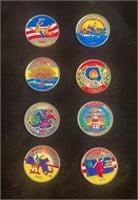 Vintage Lot of 8 Different States Colored Quarters