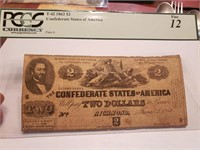 $2 Confederate States of America 1862  PCGS 12