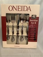 42 Piece Oneida Caitlynn Silverware Set