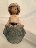 Vintage NAO by Lladro Girl with Blue Dress